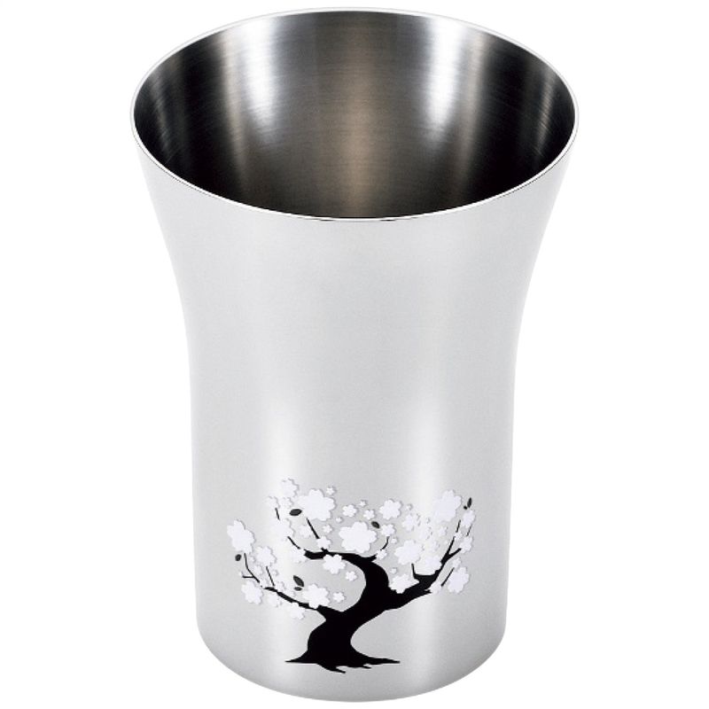 燕熟の技 感温ステンレスタンブラー300ml 桜