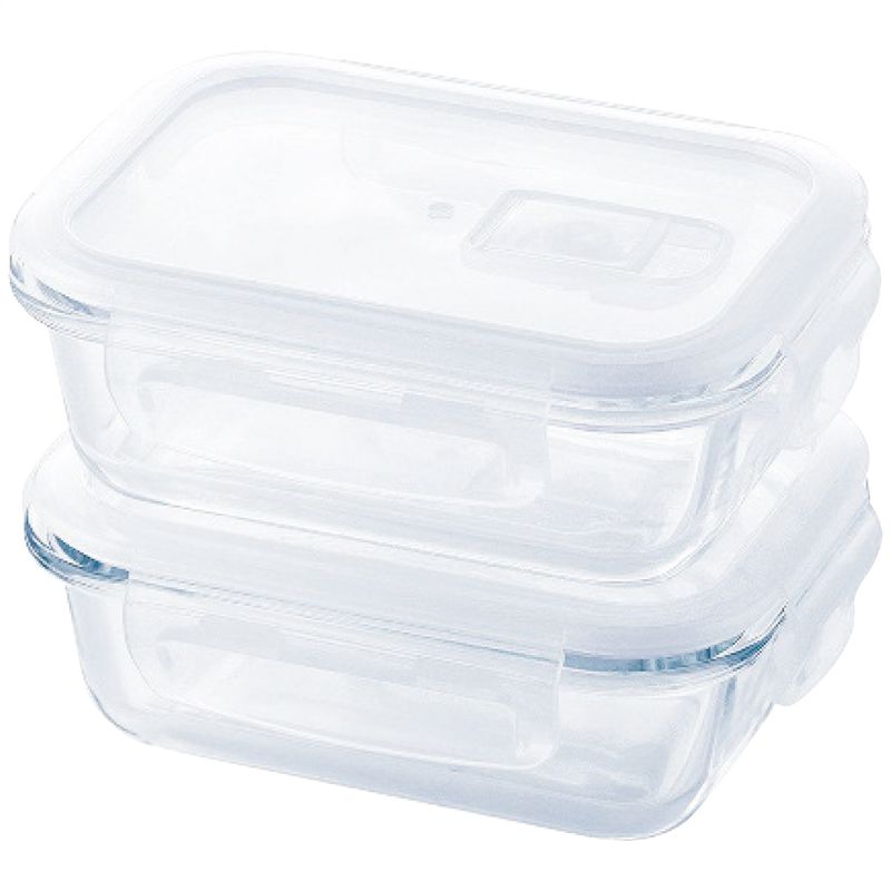 ホームミール 耐熱ガラス保存容器2個セット