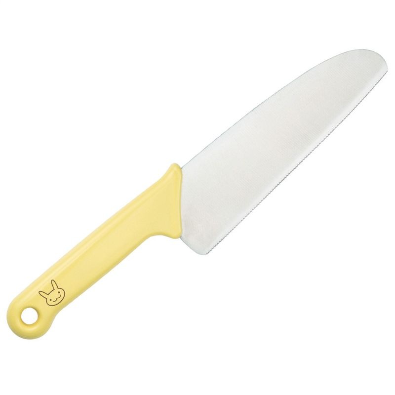 リトルシェフクラブ 子ども包丁(中級用)ギザ刃 ウサギ イエロー