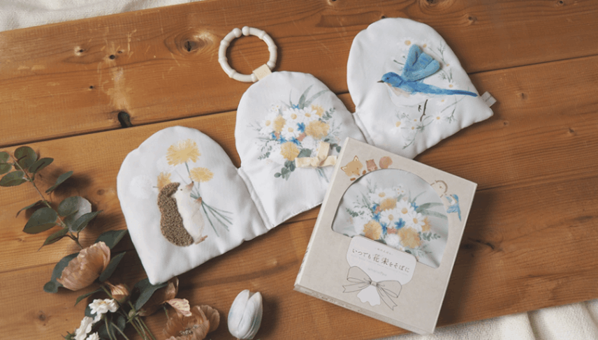 ふわふわブロックと布えほんのセット [cocory friends] amanoppo 出産祝い