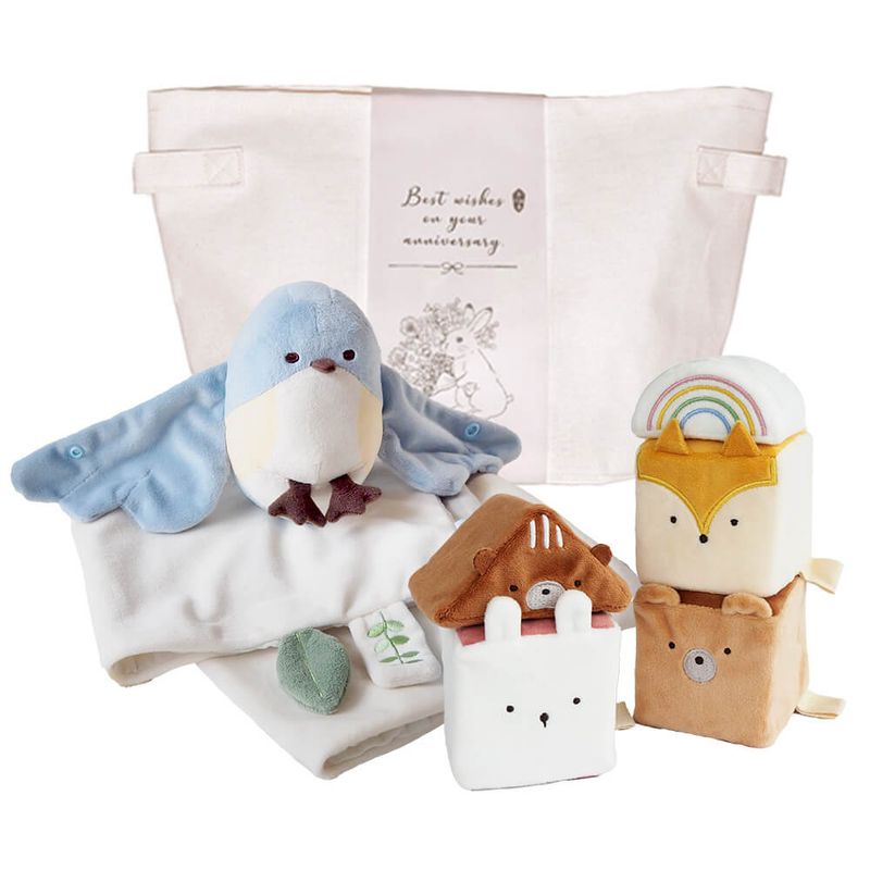 ブランケットとおもちゃのセット[amanoppo]出産祝い 