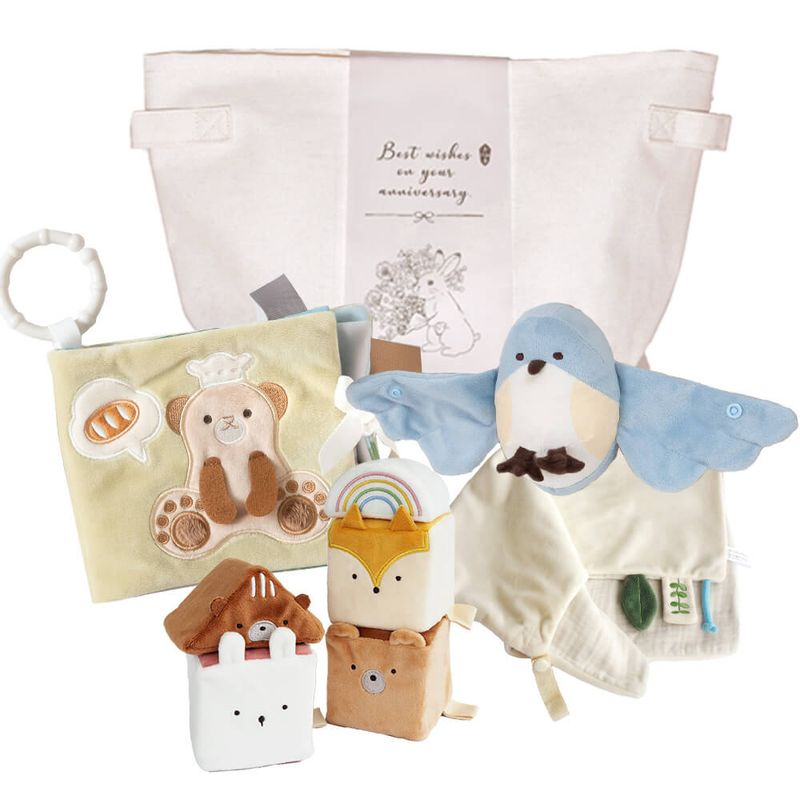こぐまくんとふわふわおもちゃの3点セット[amanoppo]出産祝い 