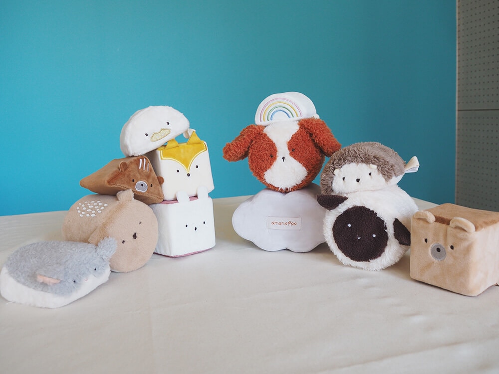 もちふわブロックふわふわ＋とおもちゃのギフトセット [amanoppo] 出産祝い