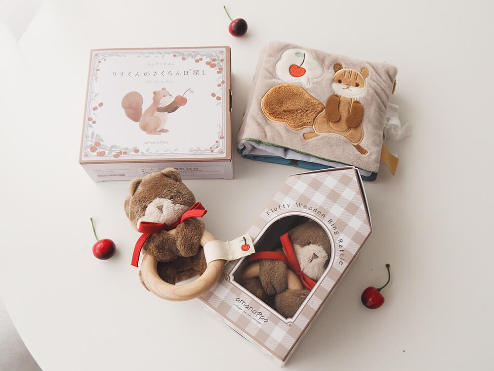 売*能様 ラハブロ アマリリス グッズセット りすくんとはじめてのおもちゃセット[amanoppo]出産祝い | amanoppo
