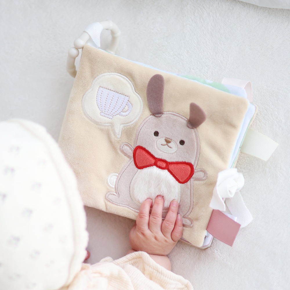 うさぎさんとふわふわおもちゃの3点セット[amanoppo]出産祝い