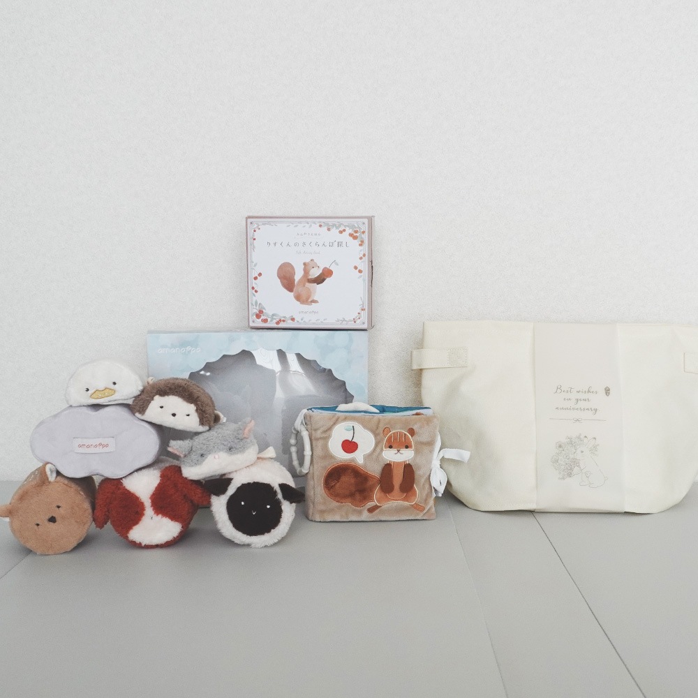 もちふわブロックふわふわ＋とふんわりえほんセット [amanoppo] 出産祝い