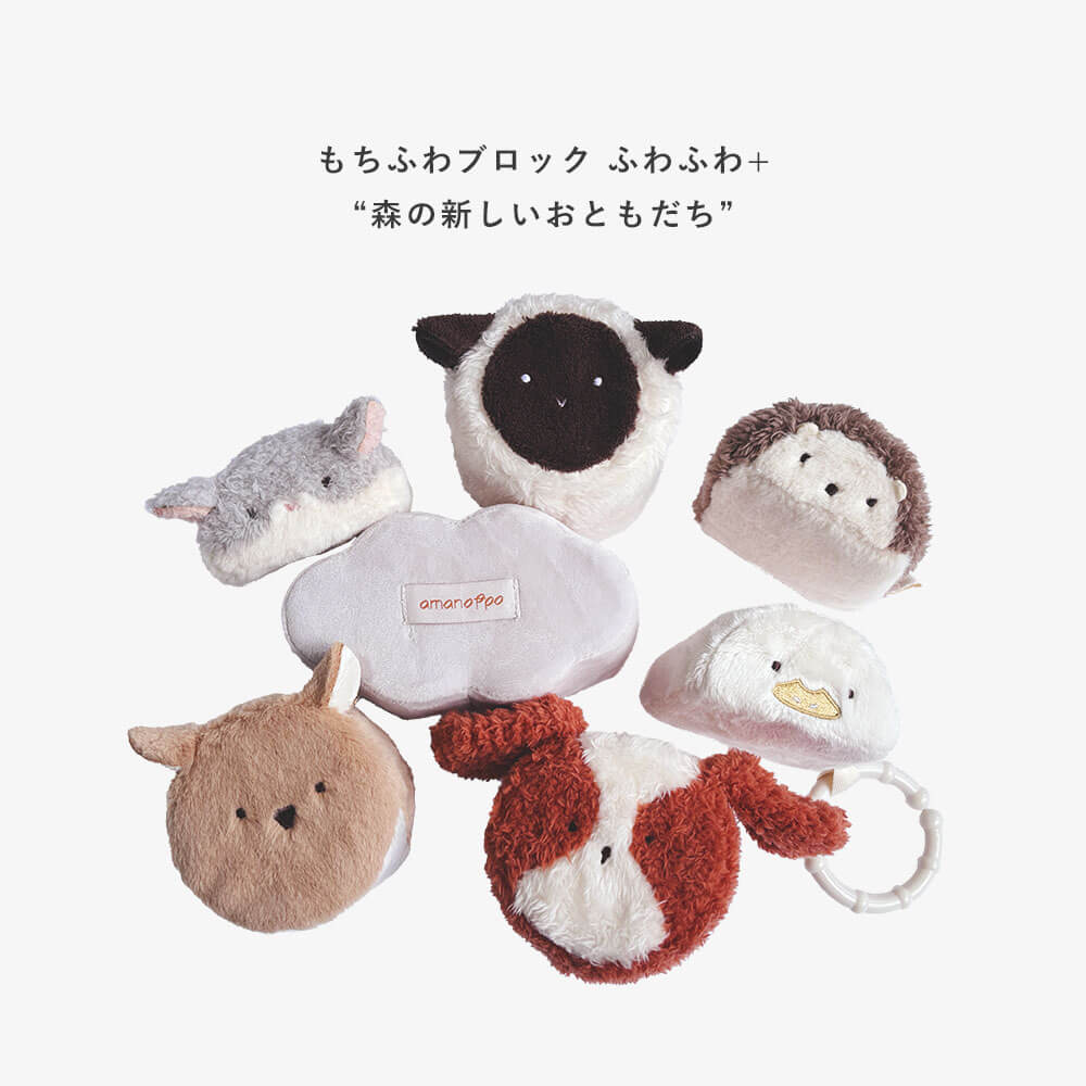 もちふわブロックふわふわ＋とふんわりえほんセット [amanoppo] 出産祝い