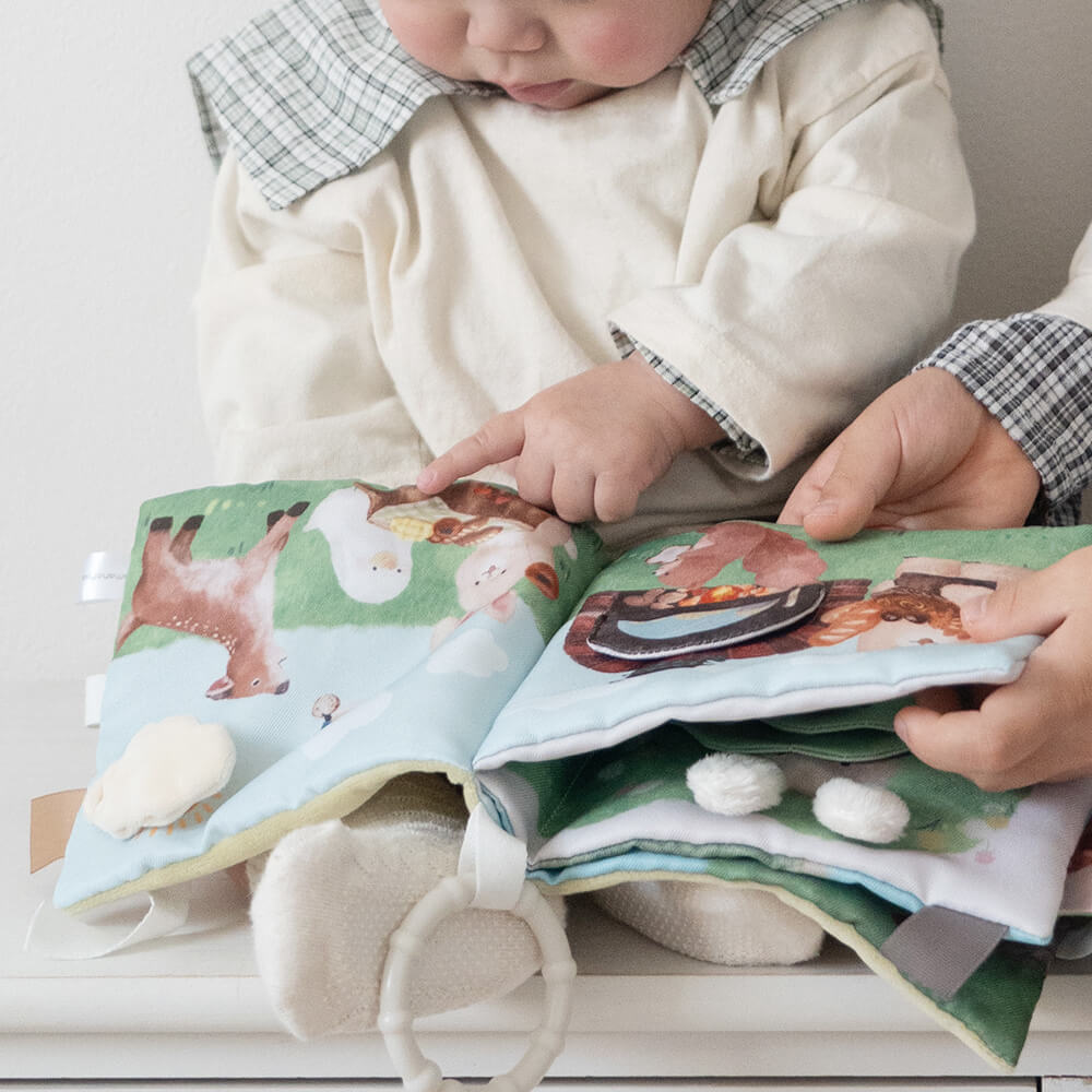 もちふわブロックふわふわ＋とふんわりえほんセット [amanoppo] 出産祝い