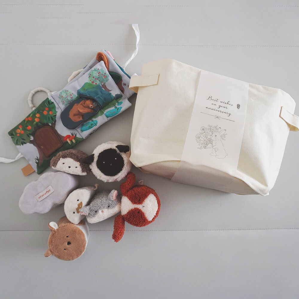 もちふわブロックふわふわ＋とふんわりえほんセット [amanoppo] 出産祝い