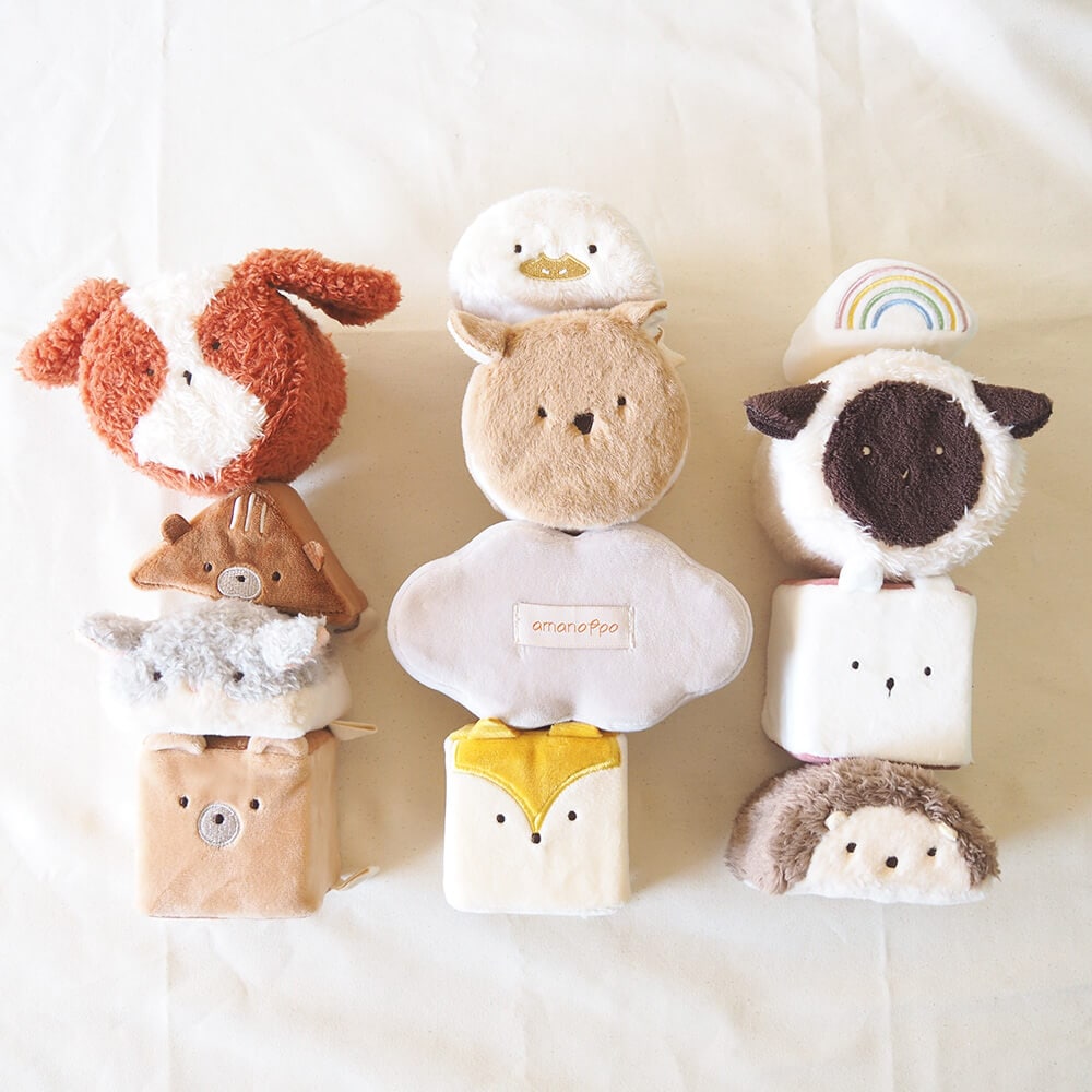 もちふわブロックふわふわ＋とおもちゃのギフトセット [amanoppo] 出産祝い