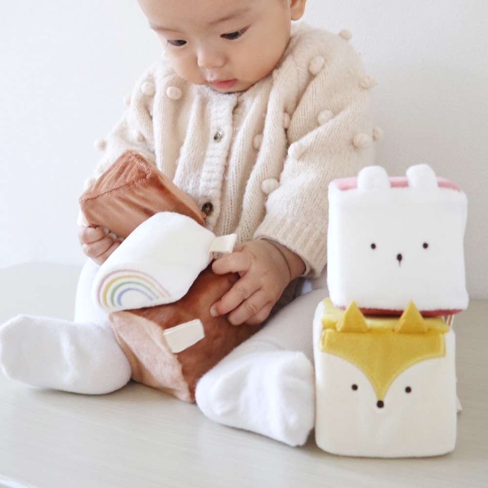 もちふわブロックふわふわ＋とおもちゃのギフトセット [amanoppo] 出産祝い