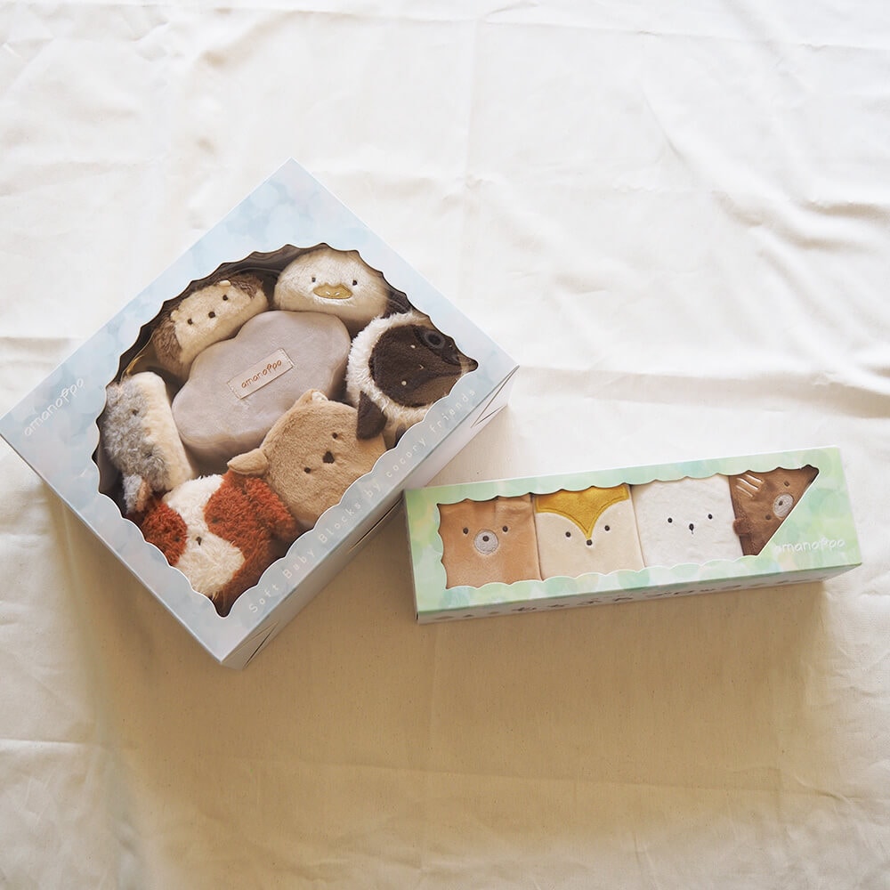 もちふわブロックふわふわ＋とおもちゃのギフトセット [amanoppo] 出産祝い