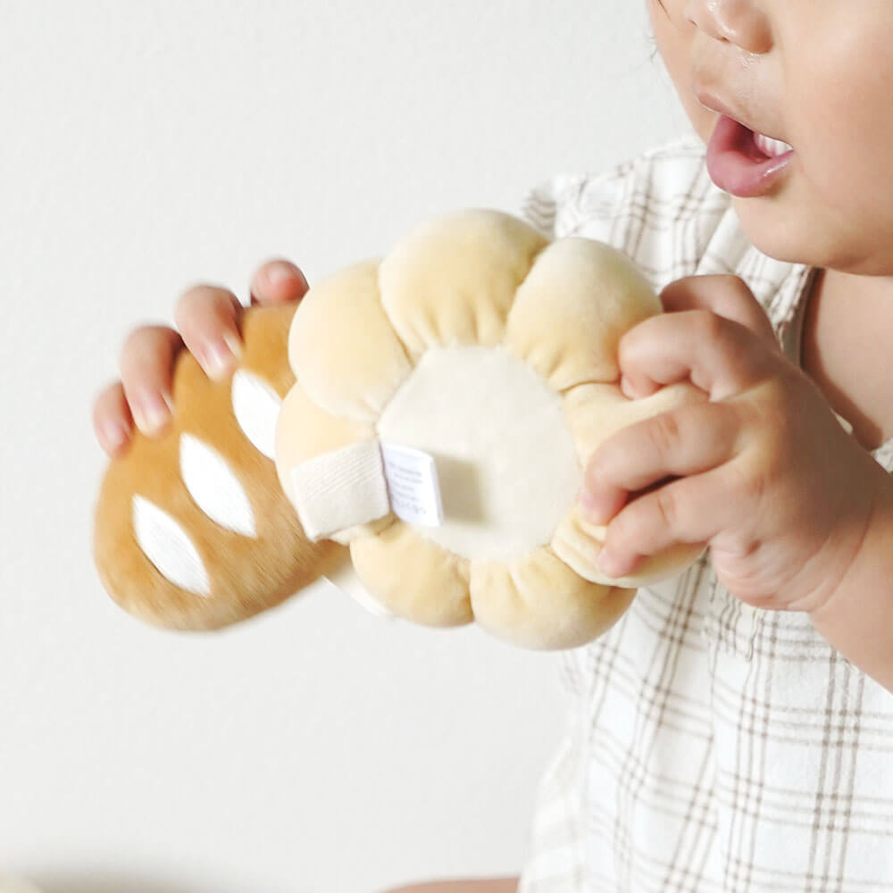 もちっとラトルとふわふわおもちゃの3点セット[amanoppo]出産祝い