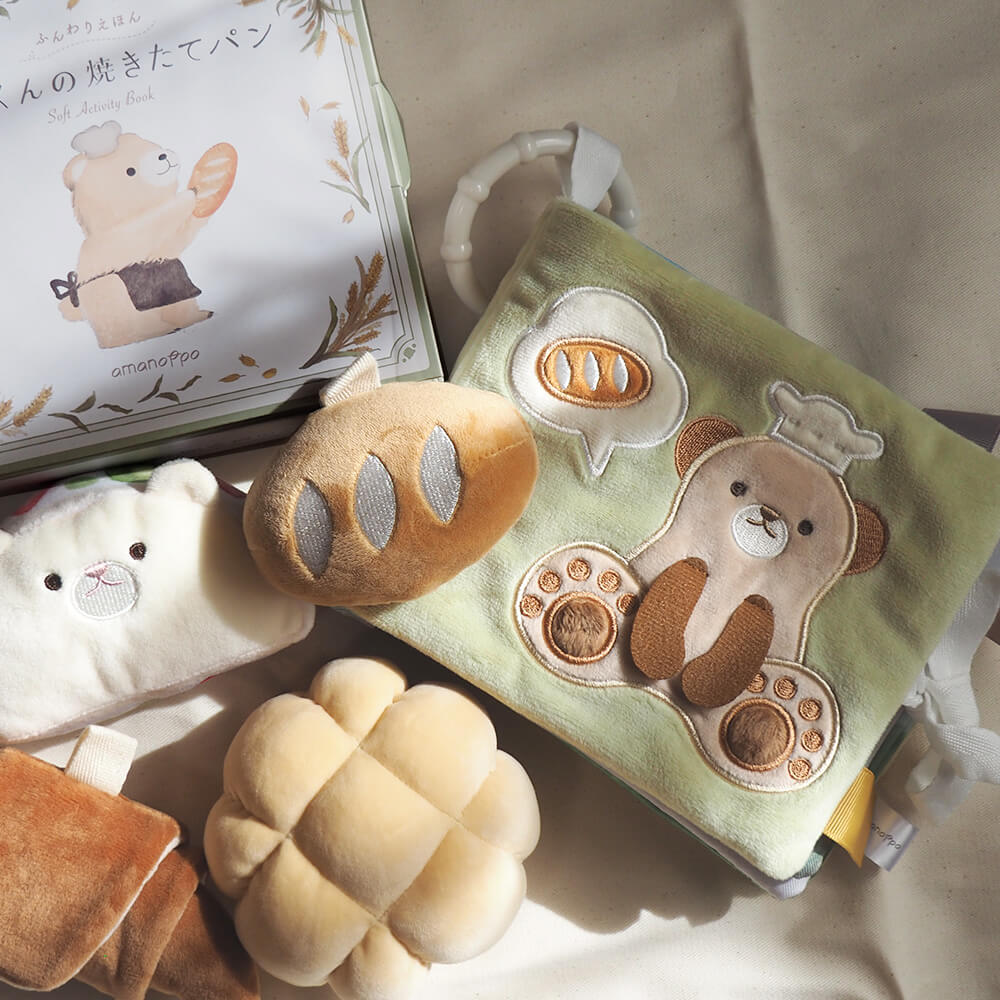 3月上旬再入荷予定】もちっとラトルとふわふわおもちゃの3点セット