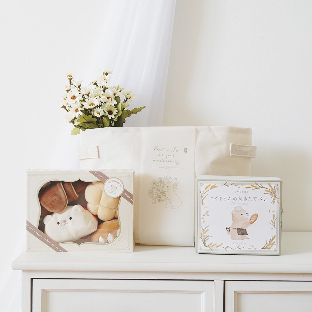 もちっとラトルとおもちゃのセット[amanoppo]出産祝い | ぬいぐるみ