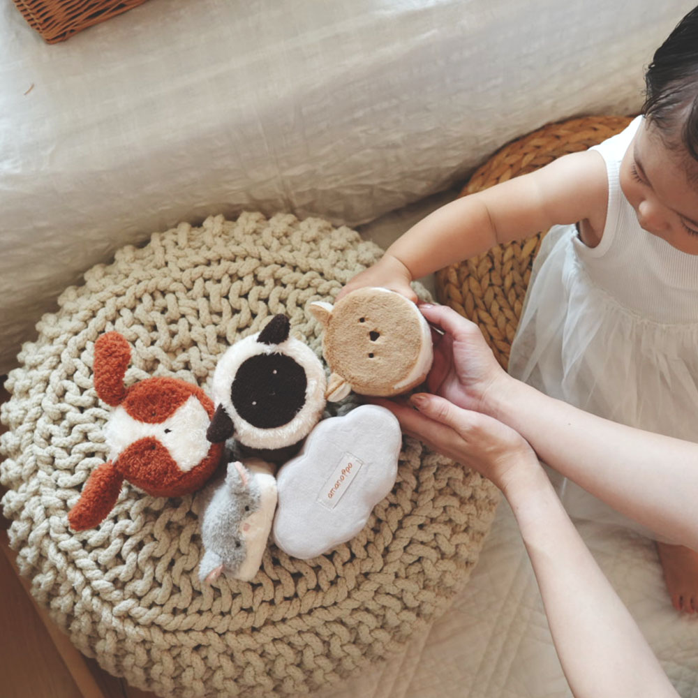 もちっとラトルともちふわブロック ふわふわ+のセット[amanoppo]出産祝い