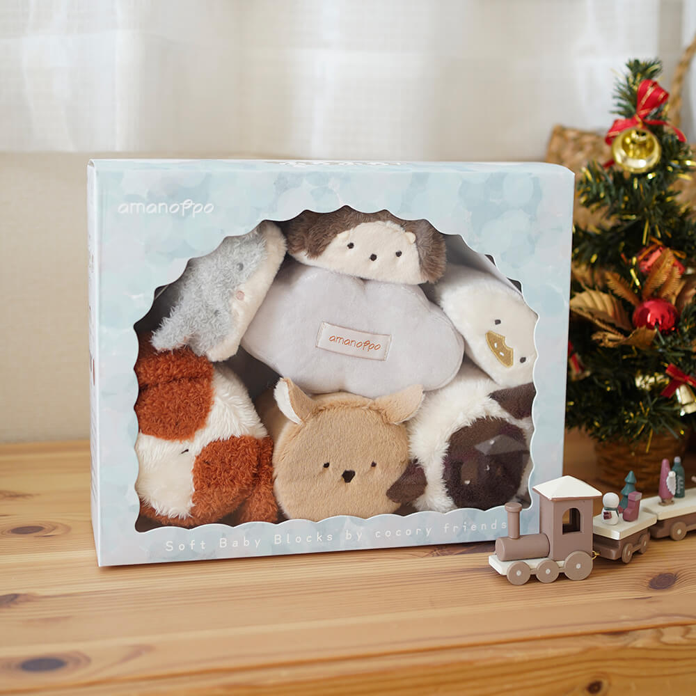 もちっとラトルともちふわブロック ふわふわ+のセット[amanoppo]出産祝い