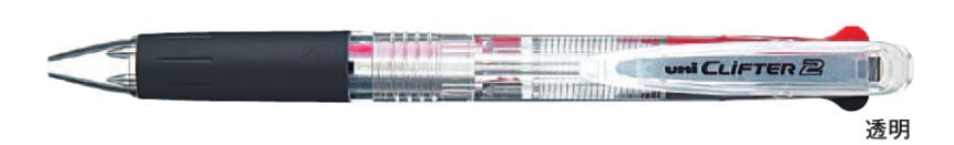 三菱鉛筆 油性ボールペン クリフター 0.7mm 2色ボールペン 透明軸 SE2-254