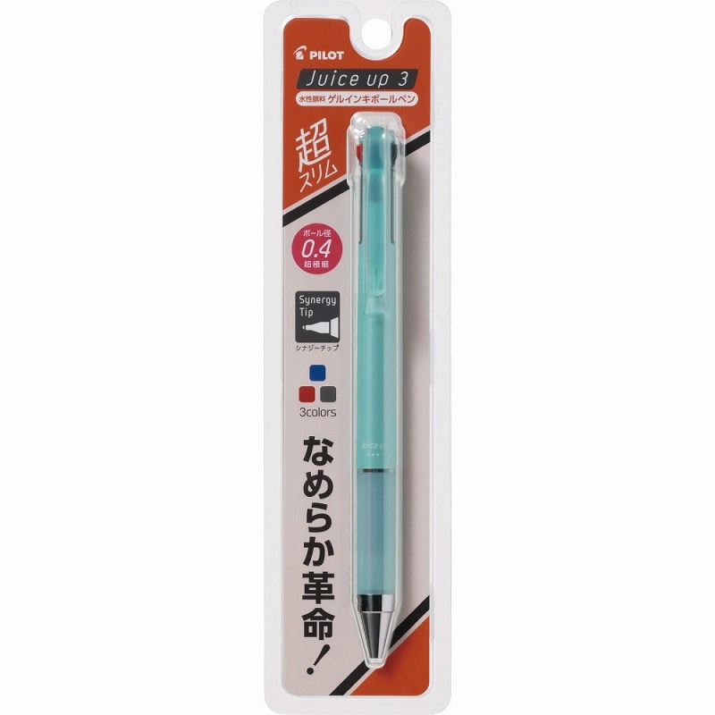 パイロット 3色ゲルボールペン ジュースアップ3 0.4mm ミント P-LKJP-50S4-M