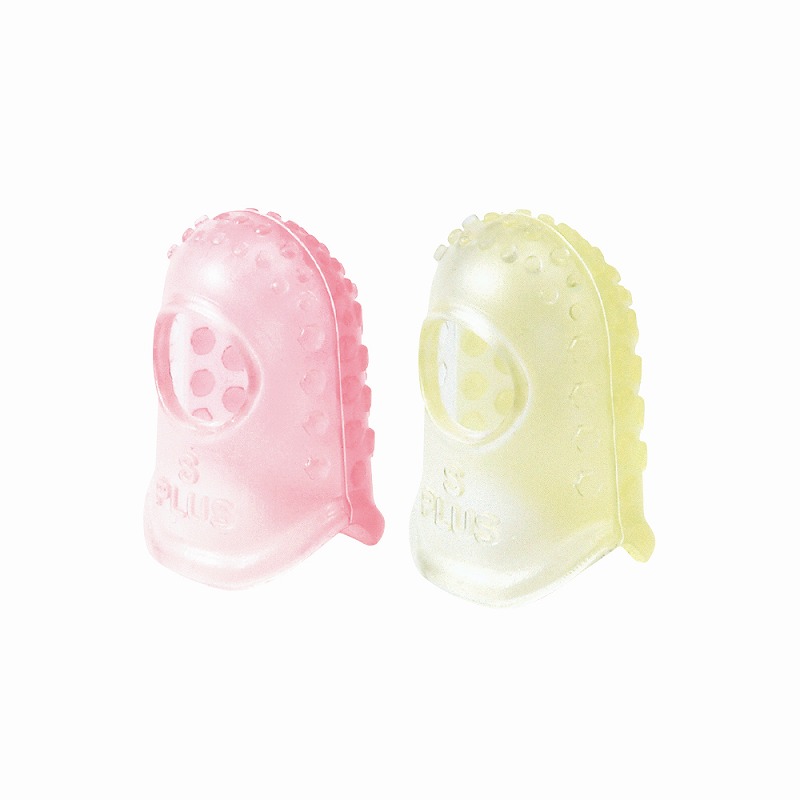 プラス 指サック メクリッコ ハニカム Sサイズ ピンク&イエロー 44727