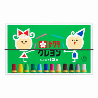 サクラクレパス クレパス太巻 12色 ゴムひも付き LY12R