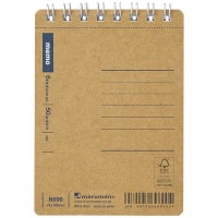 マルマン リングメモ スパイラルノート ベーシック A7 6mm横罫 クラフト表紙 N698