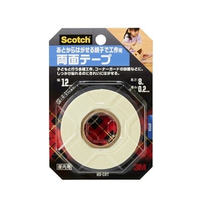 3M あとからはがせる親子で工作用両面テープ 12mm×8m 小巻 HD-CRT 自由研究 夏休み 宿題