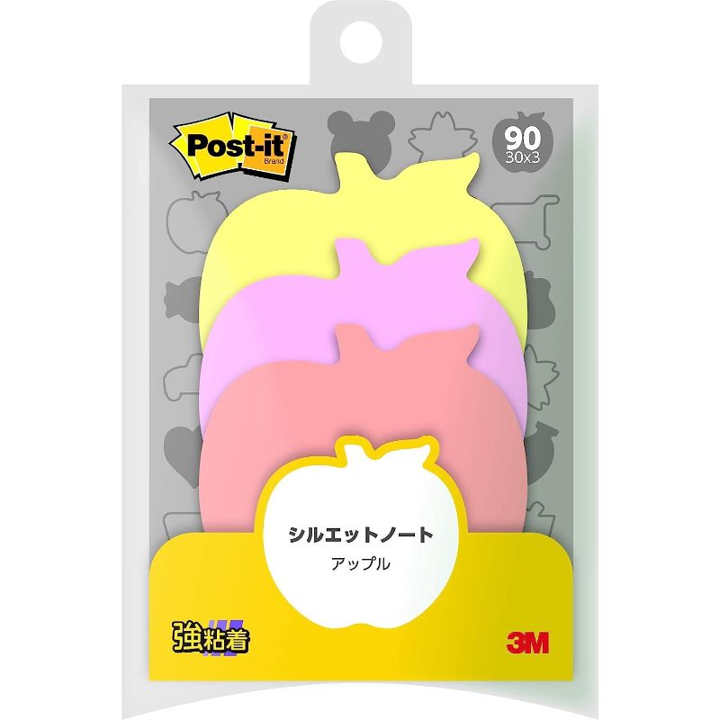 3M ポスト・イット シルエットノート 強粘着タイプ アップル ポストイットSSS-APR(10) スリーエム