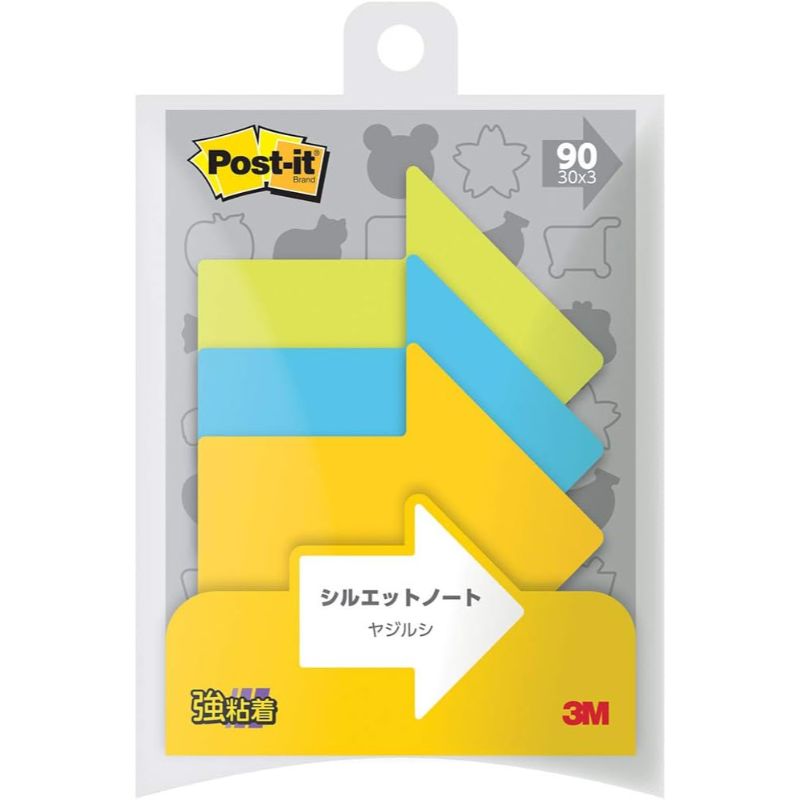 3M ポスト・イット シルエットノート 強粘着タイプ ヤジルシ ポストイットSSS-YA(10) スリーエム