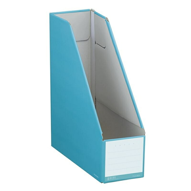 コクヨ ファイルボックス＜NEOS＞(スタンドタイプ) Ａ４タテ ターコイズブルー ﾌ-NEL450B ファイルBOX リビング収納 ファイルスタンド