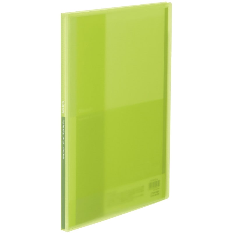 コクヨ クリヤーブック グラッセル A4 10枚 ライトグリーン ﾗ-GL10LG