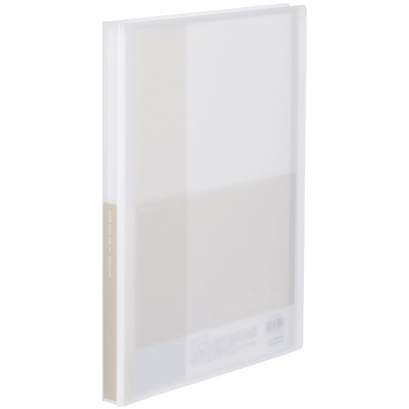 コクヨ クリヤーブック グラッセル A4 40枚 オフホワイト ﾗ-GL40W