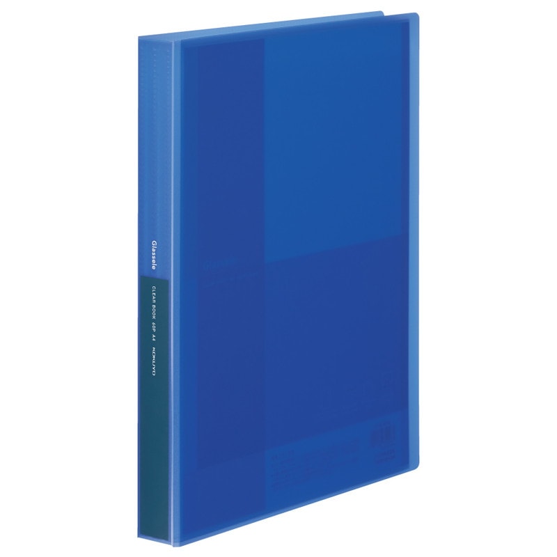 コクヨ クリヤーブック グラッセル A4 60枚 ブルー ﾗ-GL60B
