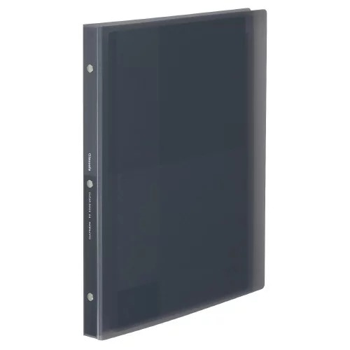 コクヨ クリヤーブック Glassele A4 替紙式 15枚 ブラック 黒 ﾗ-GL720D グラッセル