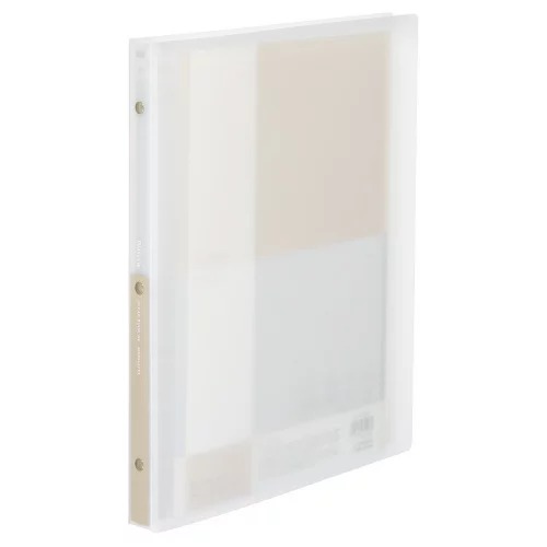 コクヨ クリヤーブック Glassele A4 替紙式 15枚 ホワイト 白 ﾗ-GL720W グラッセル