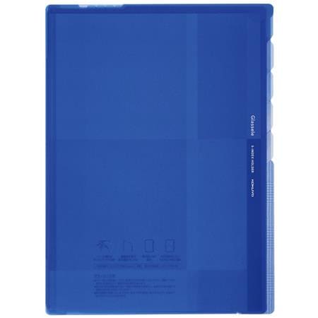 コクヨ 5インデックスホルダー ＜Glassele＞ A4 タテ型 ブルー ﾌ-GL750B 50枚収容 丈夫 書類 整理