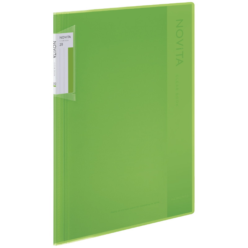 コクヨ クリヤーブック ノビータ A4 20枚 ライトグリーン ﾗ-NV20LG
