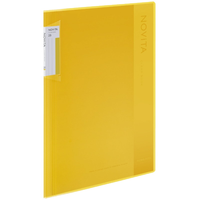 コクヨ クリヤーブック ノビータ A4 20枚 黄 ﾗ-NV20Y