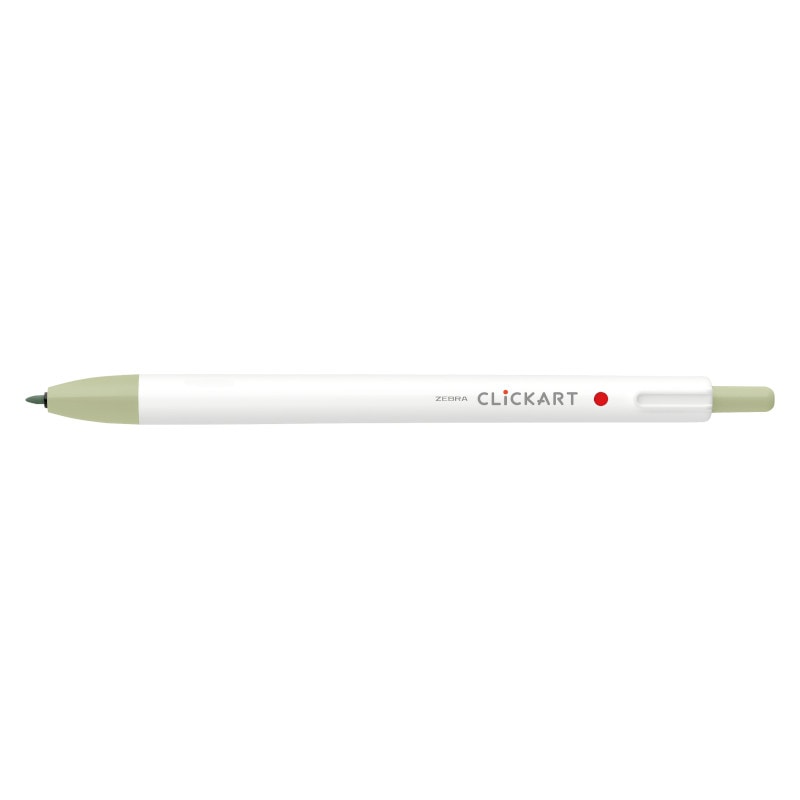 ゼブラ クリッカート ライトカーキ WYSS22-LK 水性ペン ノック式 カラーペン