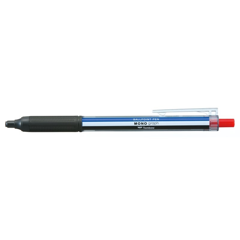 トンボ鉛筆 油性ボールペンモノグラフライト 0.5mm モノカラー 赤インク BC-MGLE01R25