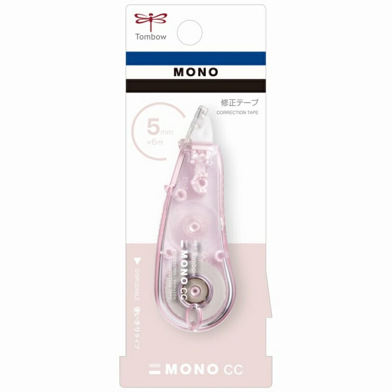 トンボ鉛筆 修正テープ モノCC 5mm幅 ソフトピンク CT-CC5C82 コンパクト 使い切りタイプ
