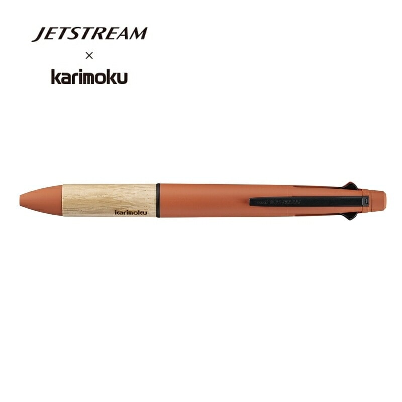 三菱鉛筆 ジェットストリーム4＆1 karimoku サンセットオレンジ 0.5mm MSXE5KF05.4 多機能ボールペン カリモク家具