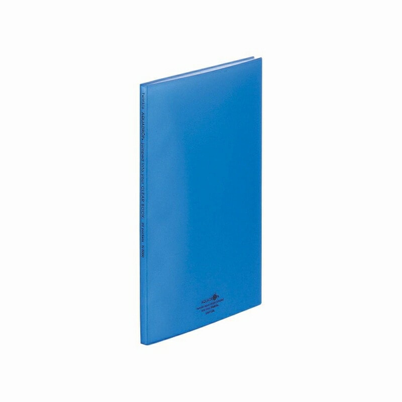 リヒトラブ AQUA DROPs クリヤーブック A4・S型 青 N5000-8