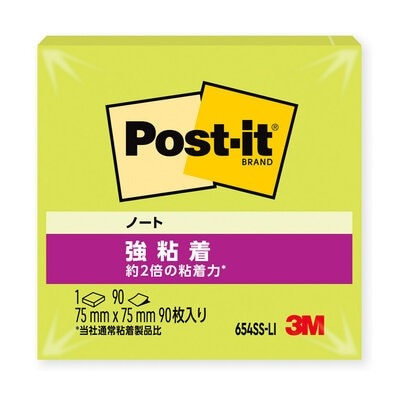 3M ポスト・イット(R) 強粘着ノート 654SS-LI ポストイツト654SS-LI (10X10)* スリーエム