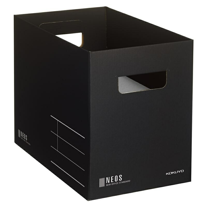 コクヨ 収納ボックス＜ＮＥＯＳ＞（Ｍサイズ）ブラック A4-NEMB-D 収納 ファイルBOX ネオス NEOS