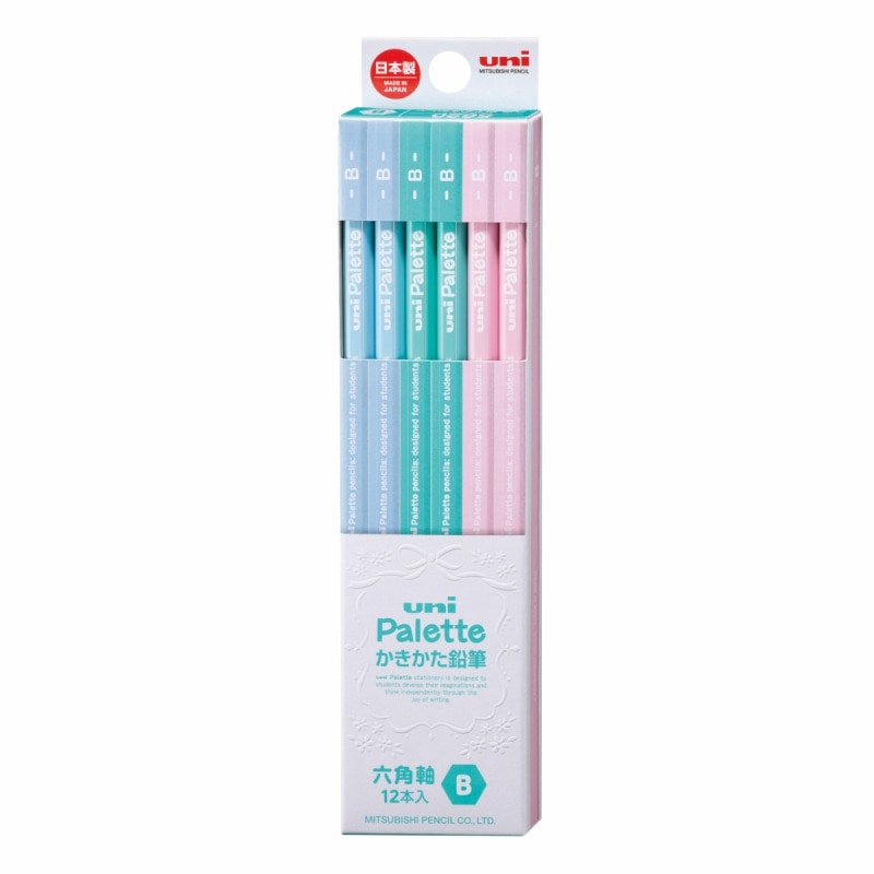 三菱鉛筆 かきかた鉛筆 パレット ＜B＞ ミントグリーン K5620NB 12本 ダース 六角軸
