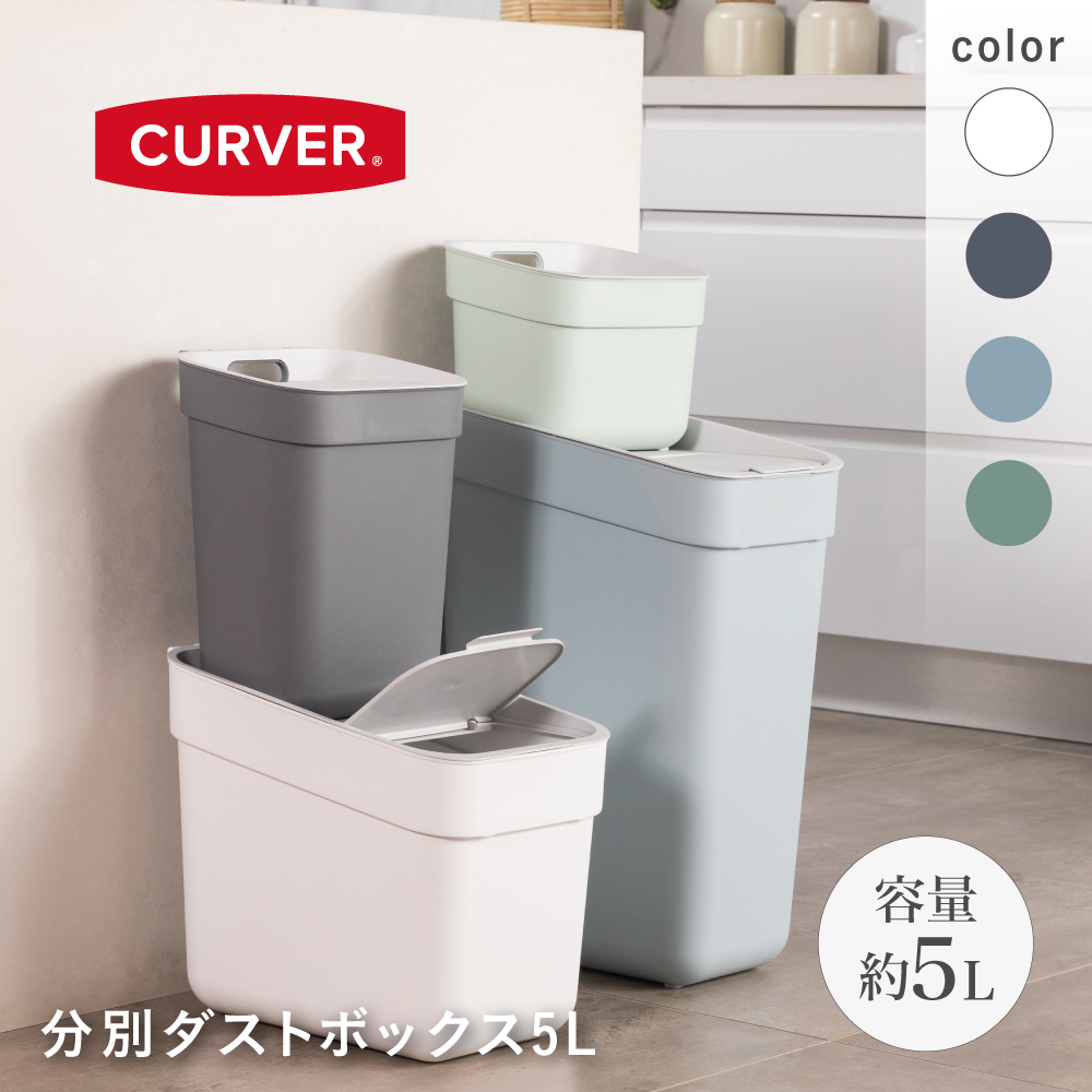 鏡面 5分別 ダストボックス 分別ダストボックス 5L BL