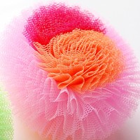「フラワータワシ【３色フローラ】 頑固な汚れ用１個」手のひらサイズで頑丈な、かわいいタワシ★宅配便でのお届けとなります|フラワータワシ　ＦＬＯＲＡ（フローラ）
