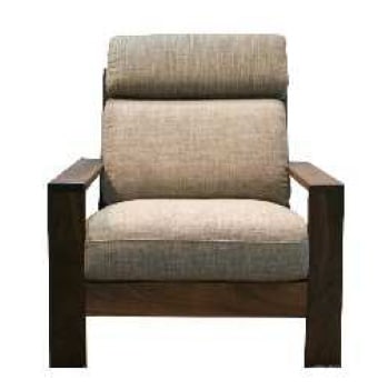 1人掛けソファ ウッドハウスⅡ ウォールナット材 オイル塗装/ウレタン塗装　ファブリック 本革