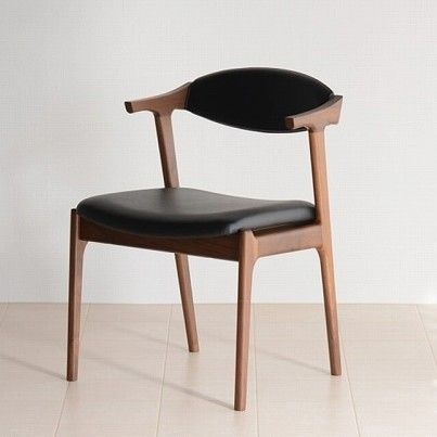 セミアームチェア　Ｆｌｕｔ (フラット)　ウォールナット/オーク/メープル/ブラックチェリー